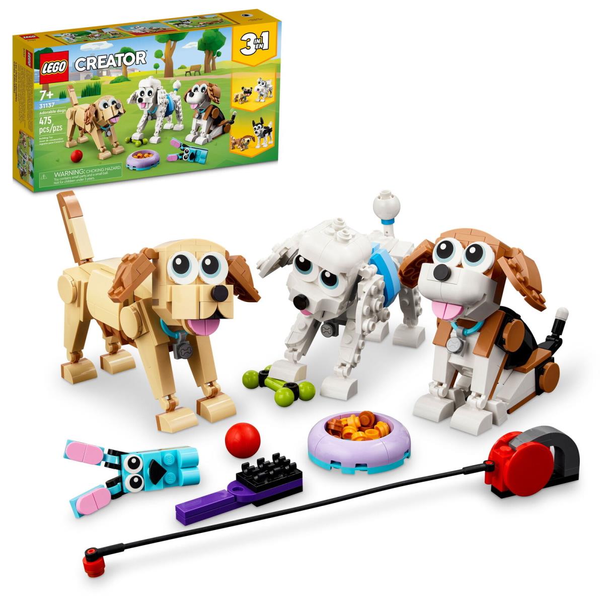 Lego Creator 3 in 1 Adorable Dogs Building Toy Set Small Toys For Christmas Gi