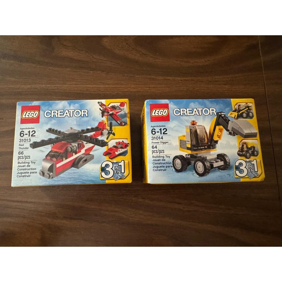 Lego Creator 31013 Red Thunder and 31014 Power Digger