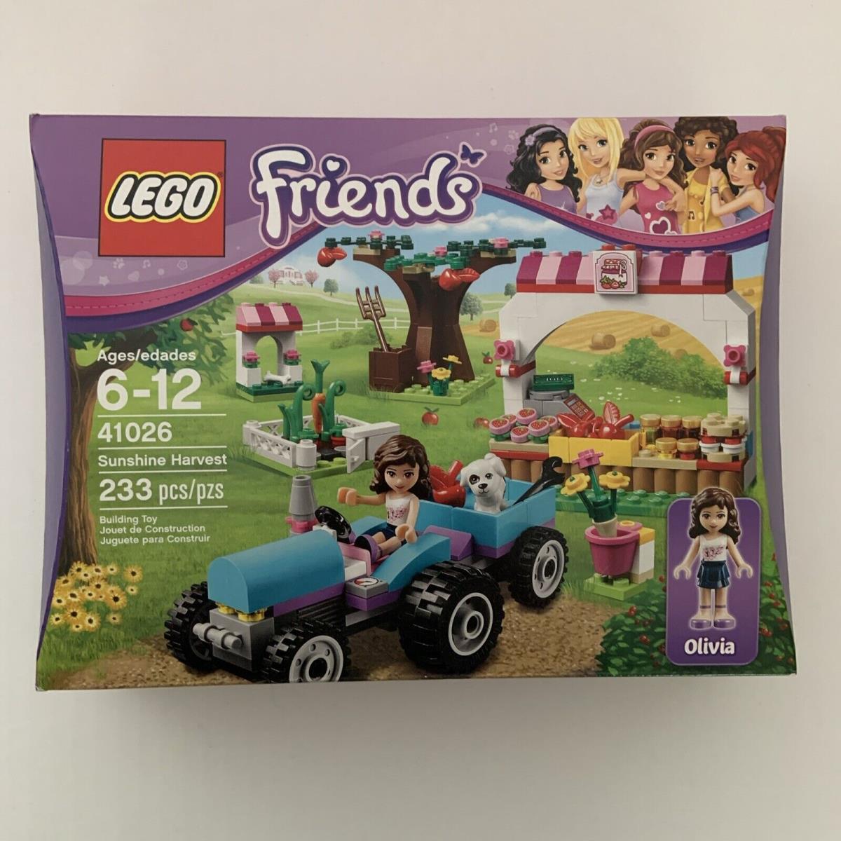 Lego Friends 41026 Sunshine Harvest Nisb Retired Olivia Tractor Farm Dog