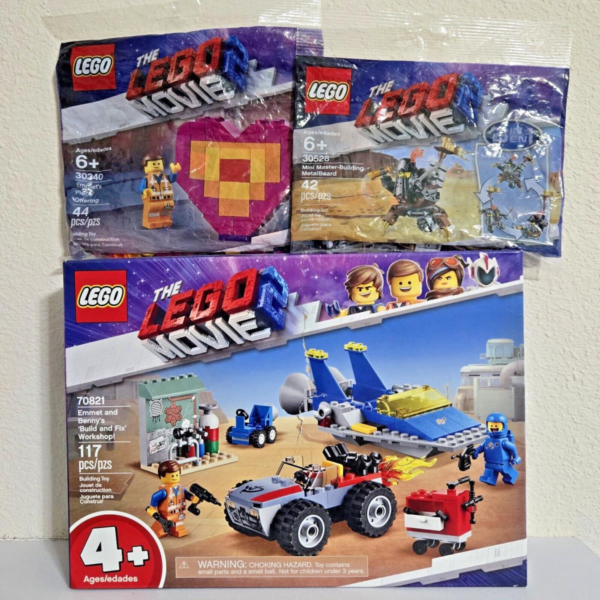 Lego Movie 70821 Emmet Benny`s Build Fix Workshop 30520 Metalbeard 30340