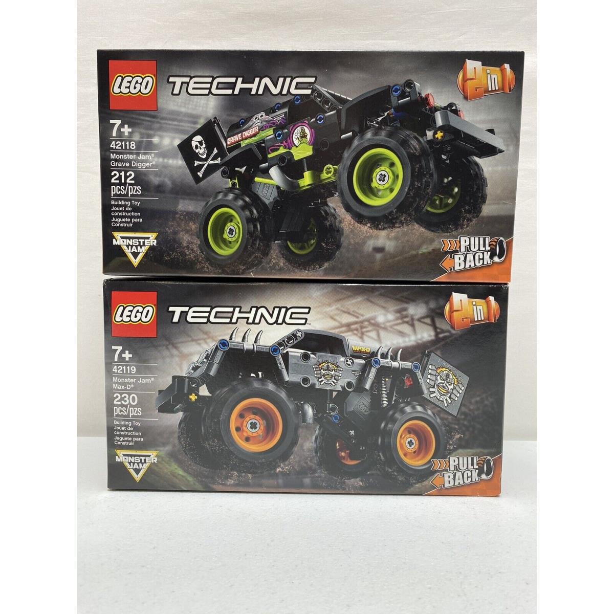 Lego Technic 42118 Monster Jam Grave Digger 42119 Max-d