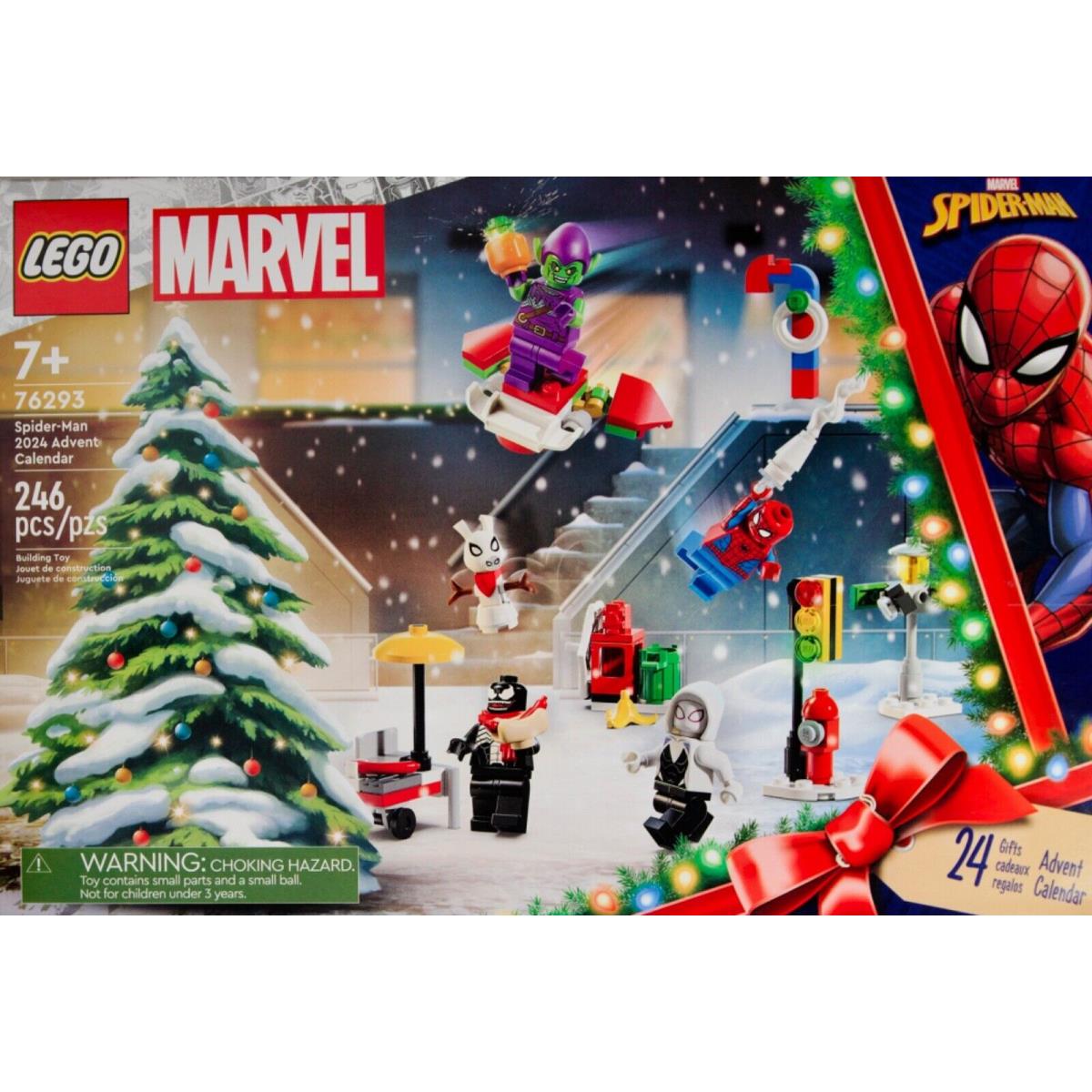 Lego Spider-man Christmas 2024 Advent Calendar 76293 Building Toy 246 Pieces