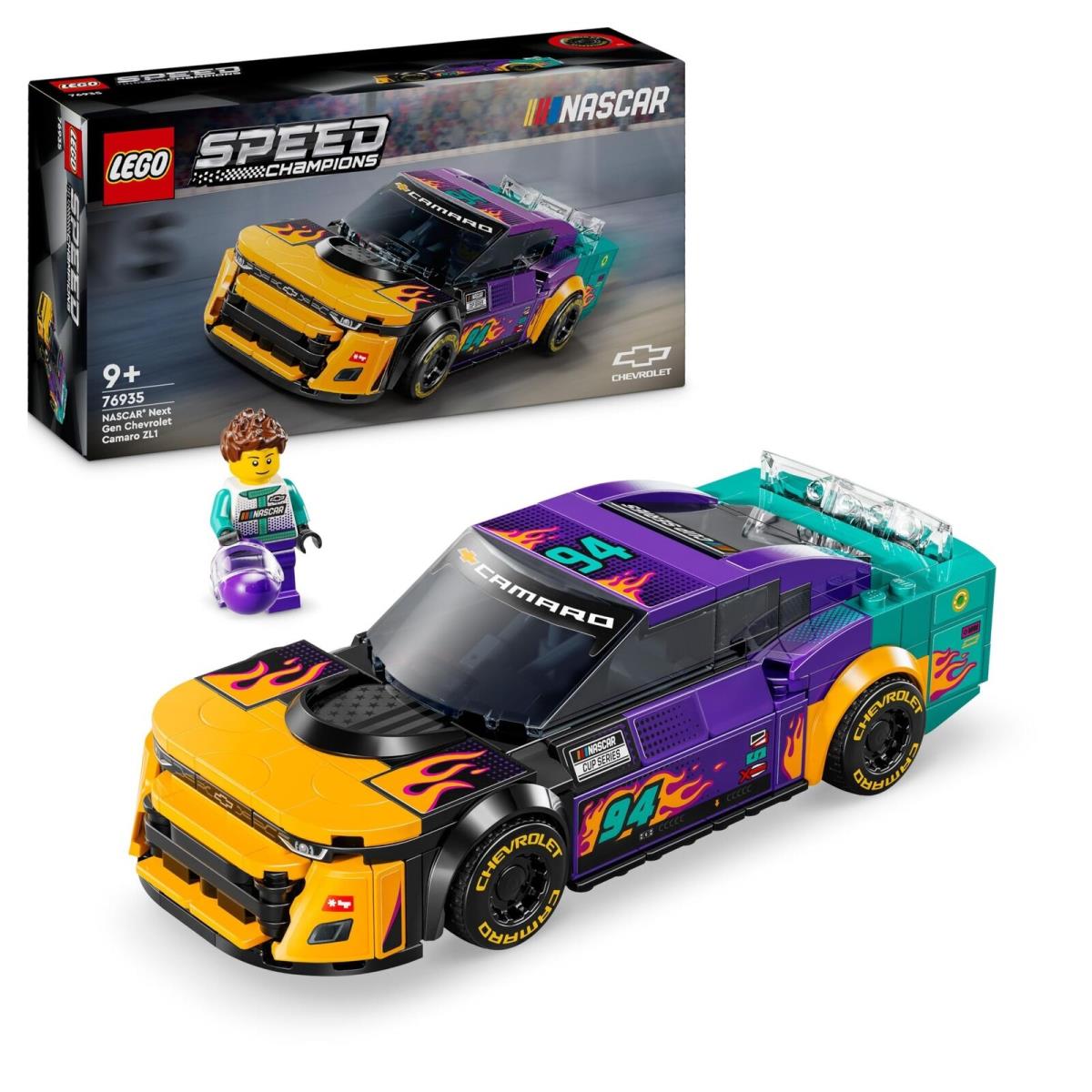 Lego Speed Champions Nascar Next Gen Chevrolet Camaro ZL1 Race Car Toy Vehicle