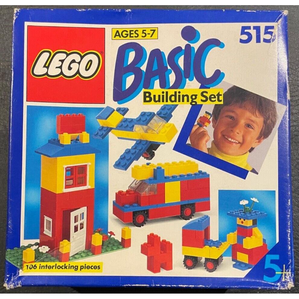 Vintage 1990 Lego System 515 Basic Building Set 111 Pieces Ages 5-7