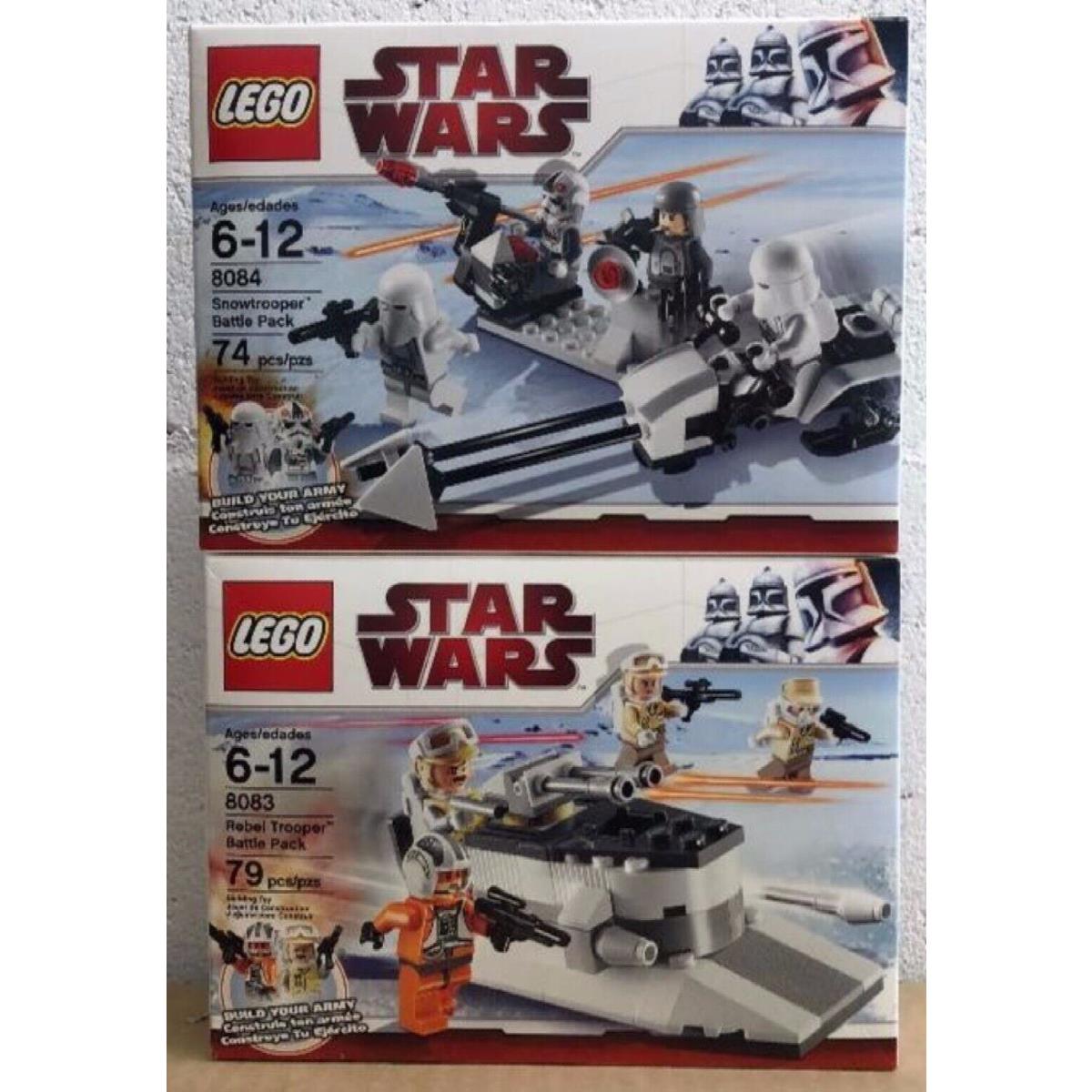 Lego Star Wars 8083 Rebel Trooper Battle Pack 8084 Snowtrooper Hoth