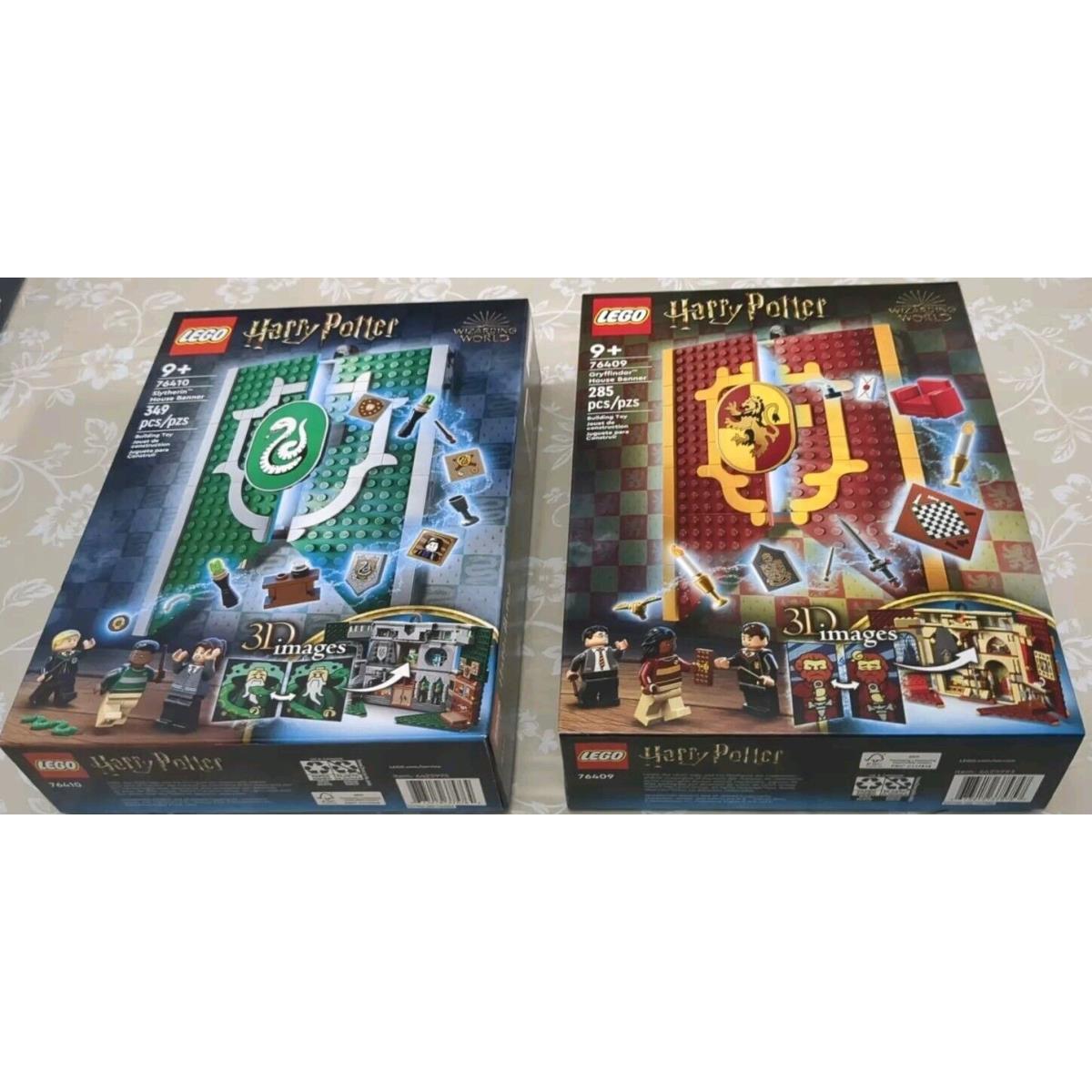 2 Lego Harry Potter House Banner Sets 76409 76410 Gryffindor Slytherin Nisb