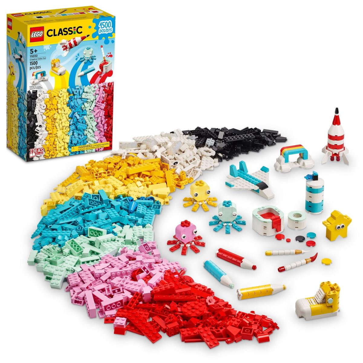 Lego Classic Creative Color Fun 11032 Creative Building Set Build a Plane Star