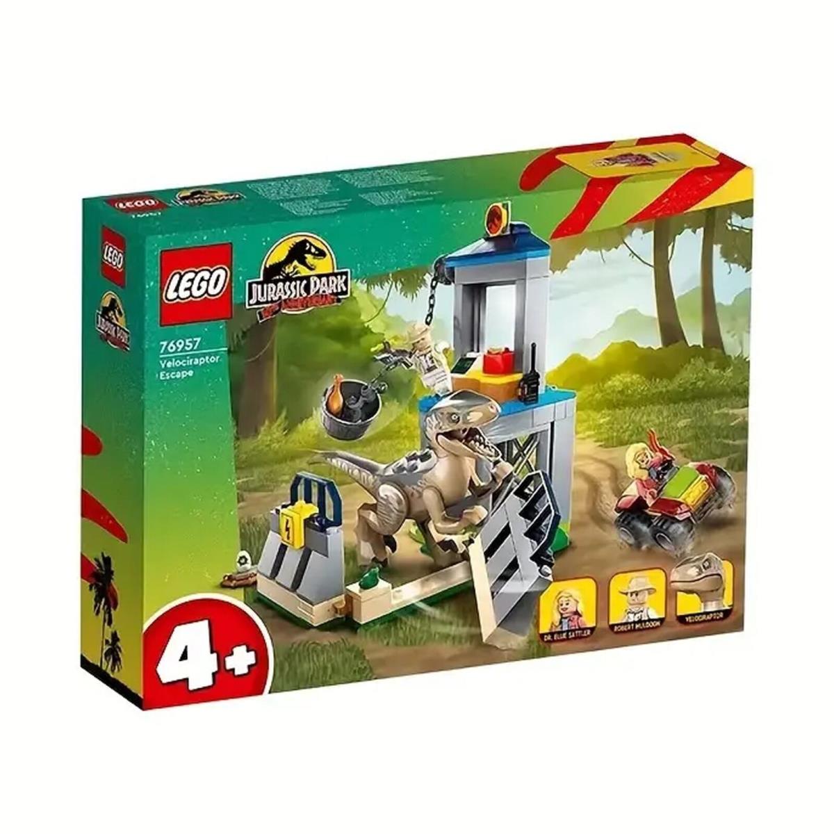 Lego Jurassic Park Velociraptor Escape 76957 Building Toy Set