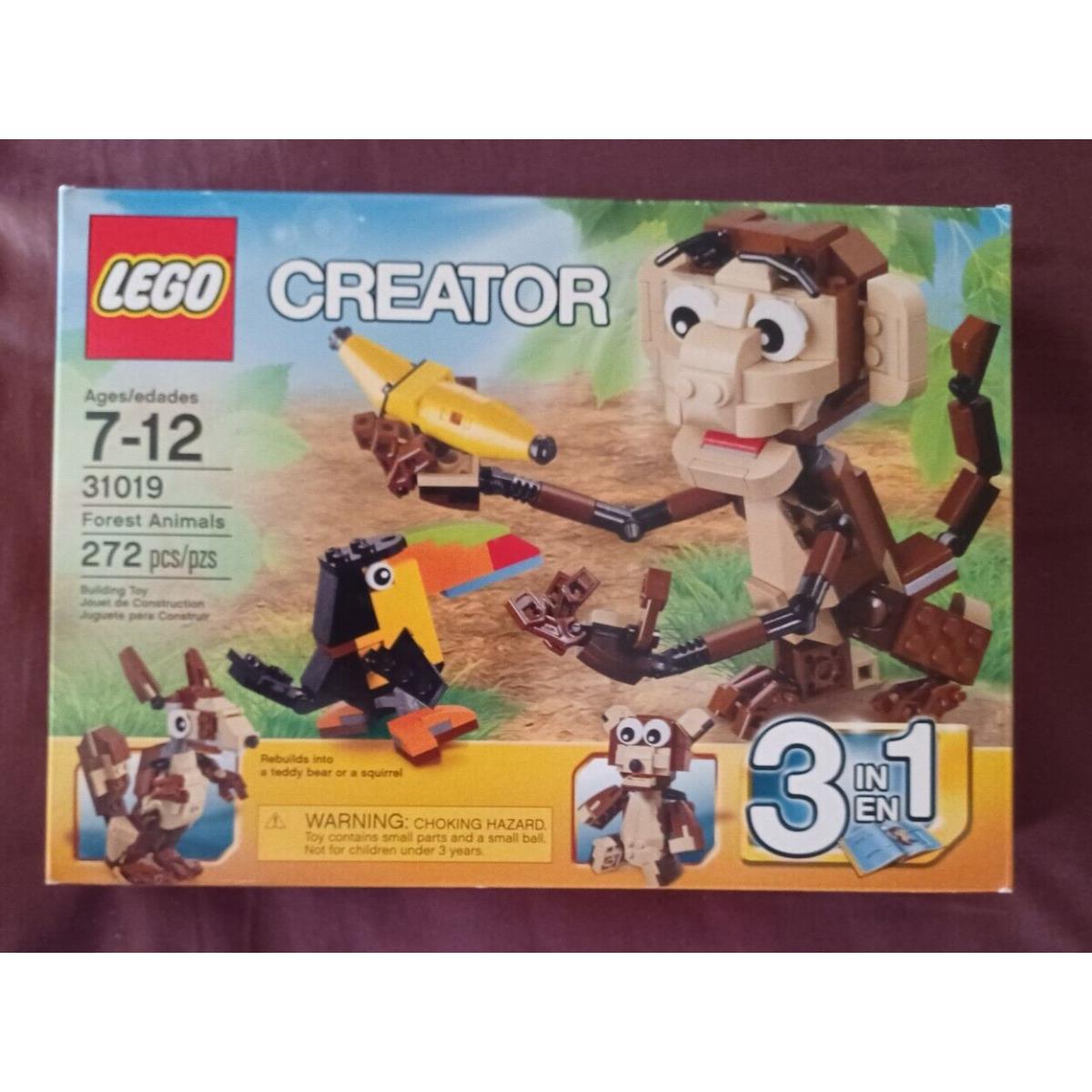 Lego Creator Forest Animals Set 31019 272 Pcs Retired