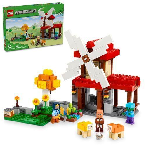 Lego Minecraft The Windmill Farm Video Game Toy Farm Building Set 21262