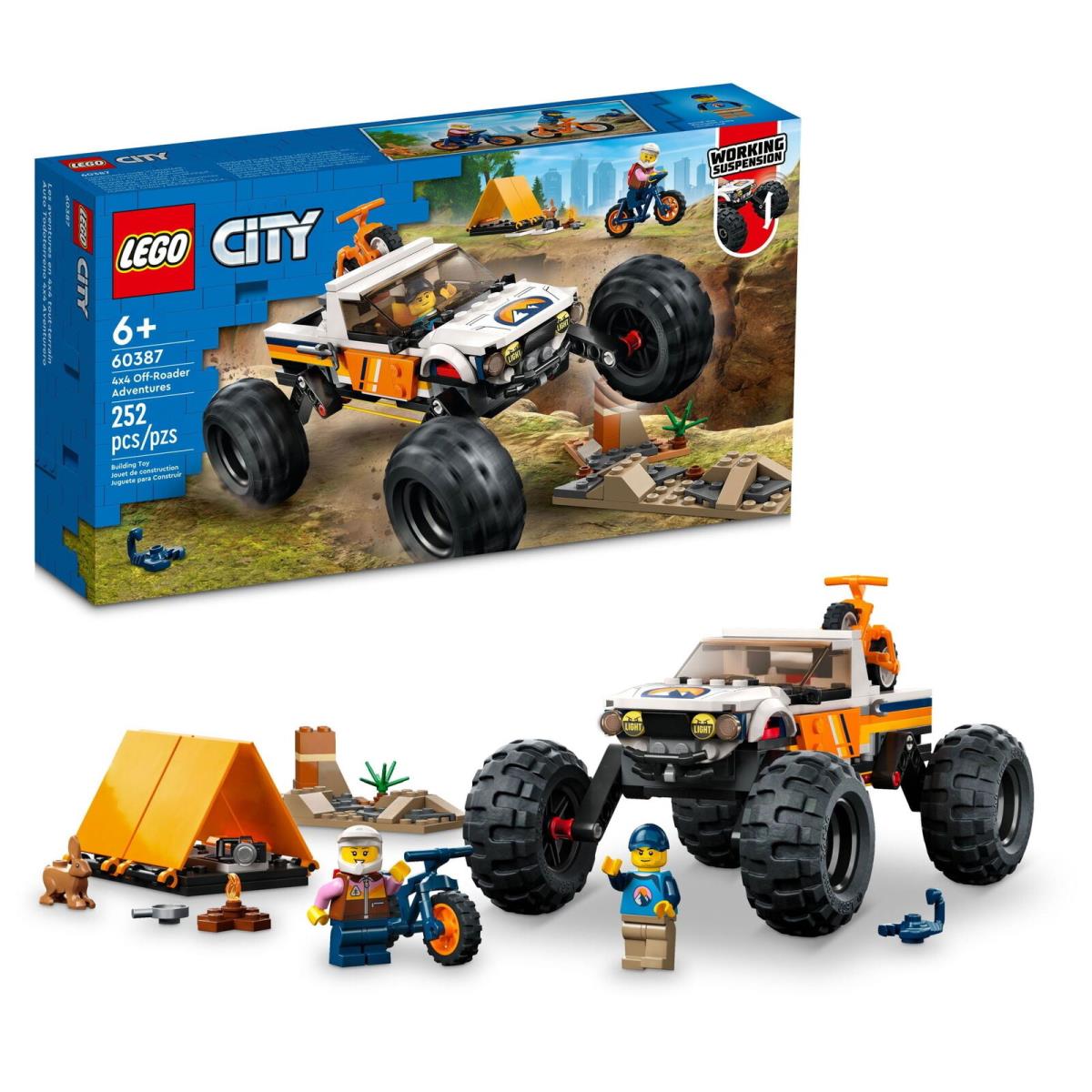 Lego City 4X4 Off-roader Adventures 60387 Building Toy - Camping Set Including M