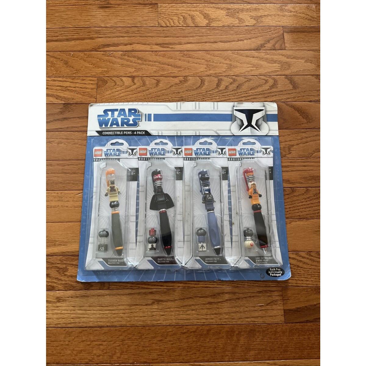 Lego Star Wars Pen Set Connectible Darth Maul Tusken Raider Jango Fett Luke