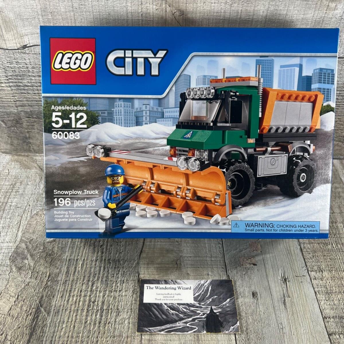 Lego City Snowplough Truck 60083 Retired Nisb Driver Rare