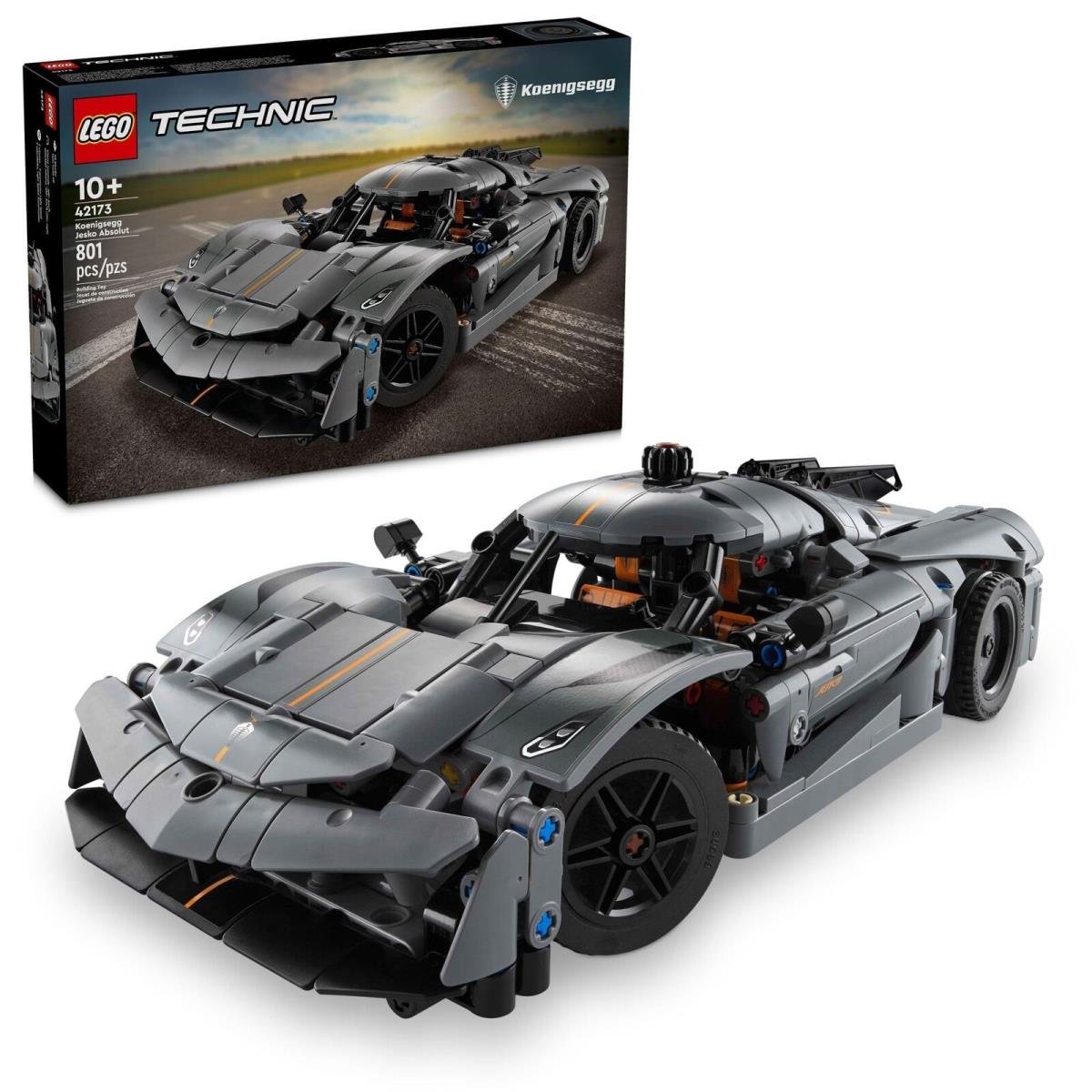 Lego Technic Koenigsegg Jesko Absolut Grey Hypercar 42173