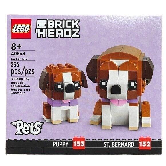 Lego 40543 Brickheadz Pets St Bernard Puppy 236 Pcs Retired Dog Lover Gift