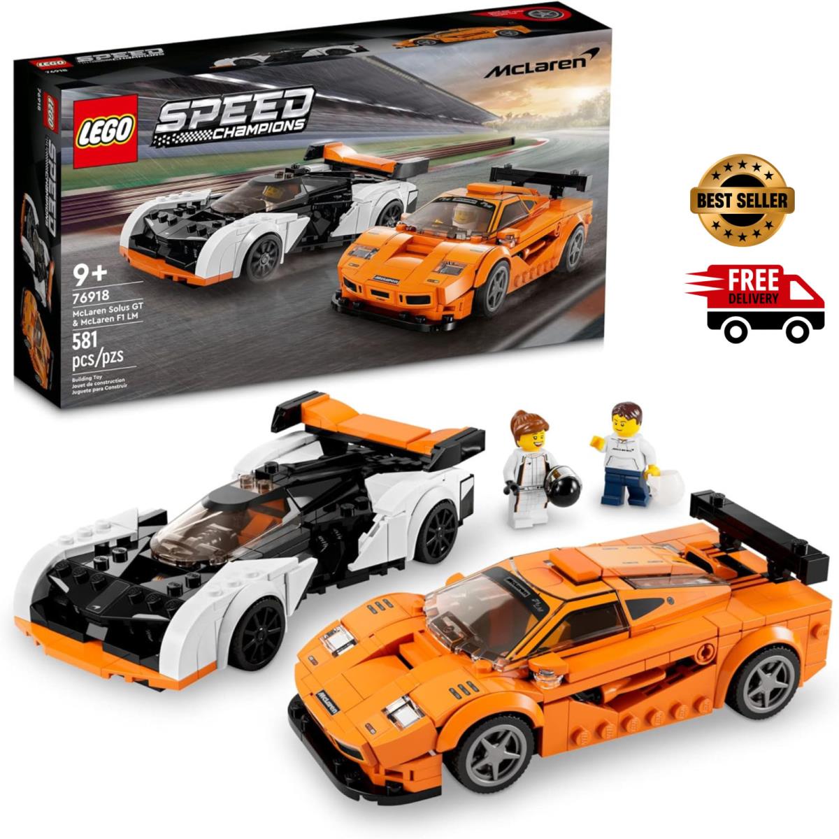 Lego Speed Champions Mclaren Solus GT F1 LM 76918 - 2023 Hypercar Set