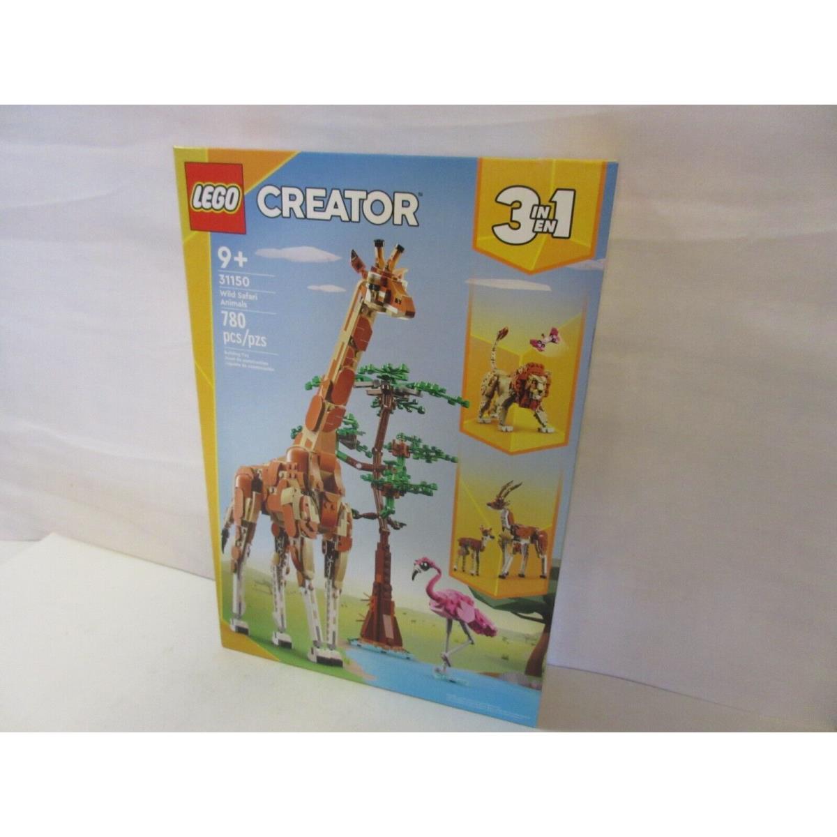 Lego Creator 3 in 1 Wild Safari Animals Set Giraffe Gazelles or Lion Toy 31150