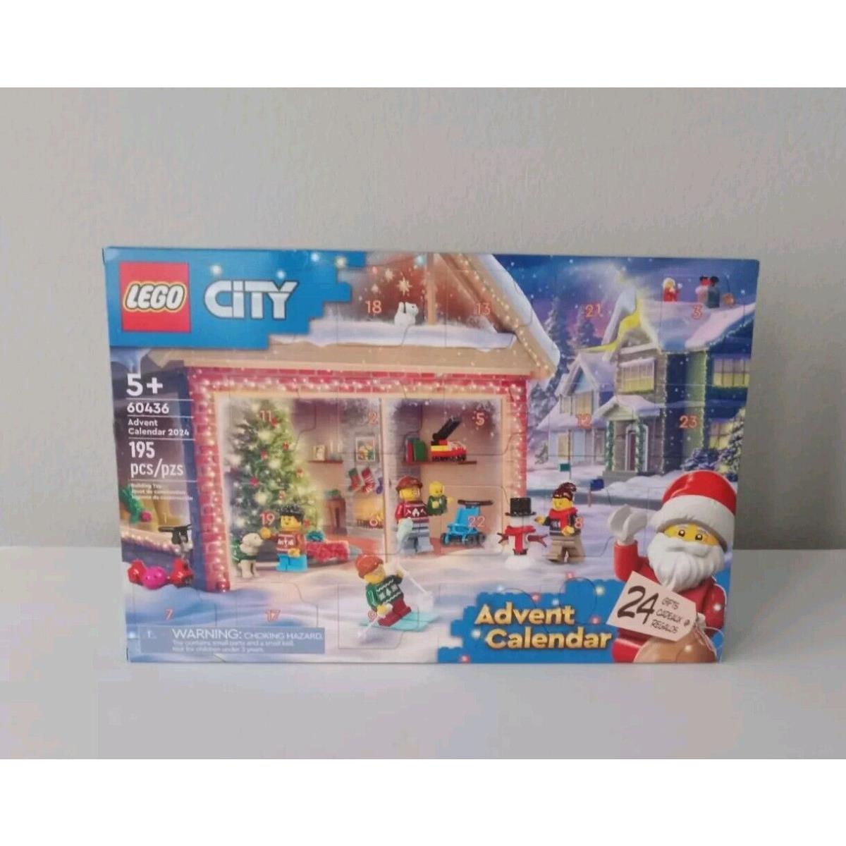 Lego City 2024 Advent Calendar 60436 Building Toy Set Holiday Countdown Gift