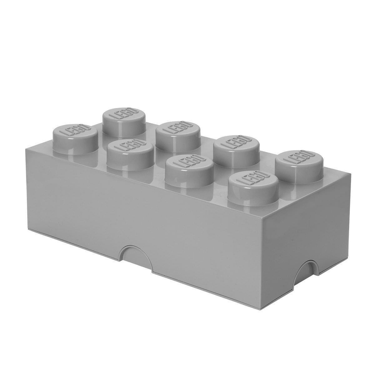 Lego Storage Brick 8 Stone Grey