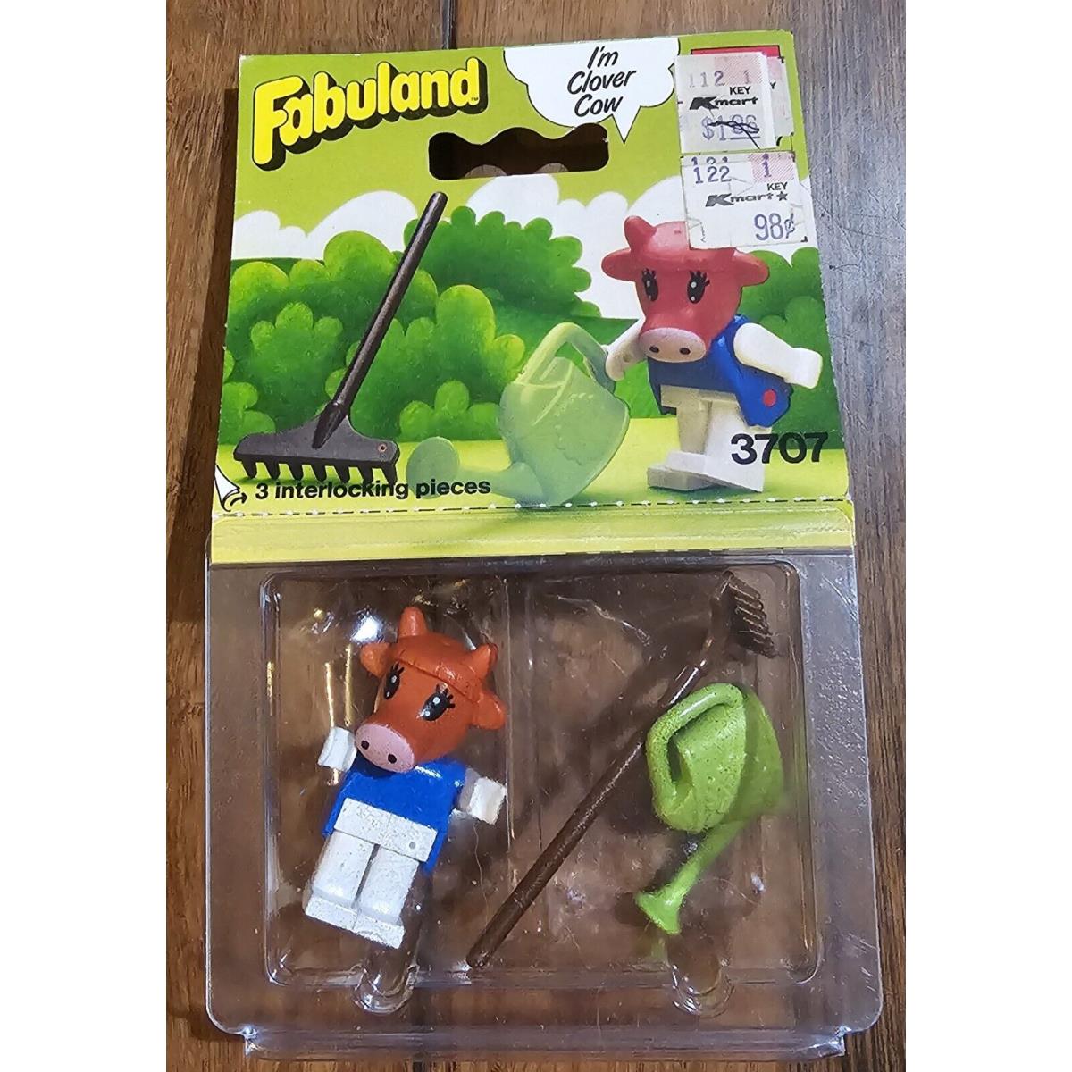 Vintage Lego Fabuland Clover Cow Gardener 3707 Minifigure Set 1982