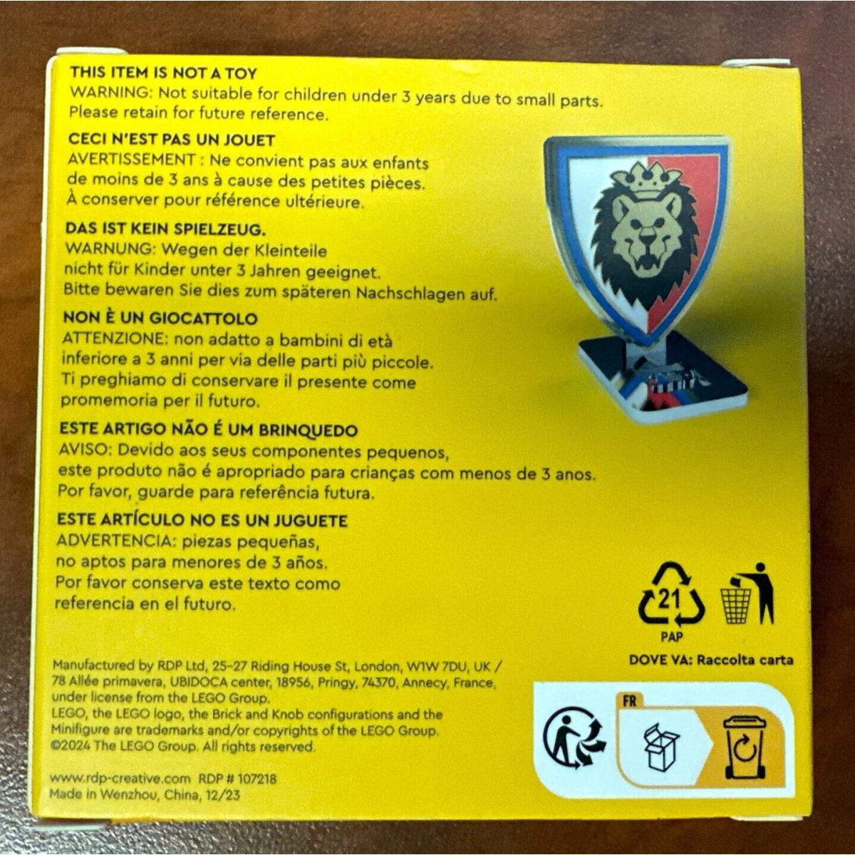 Lego Insider`s Lion Shield Magnet and Stand - - Limited Edition