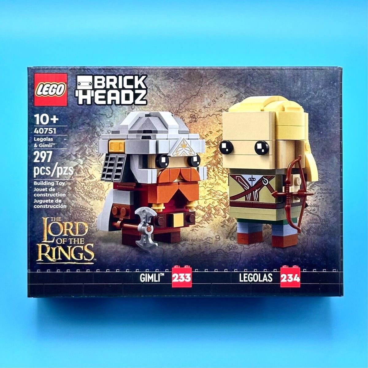 Lego Brickheadz The Lord of The Rings: Legolas Gimli 40751 297 Pcs