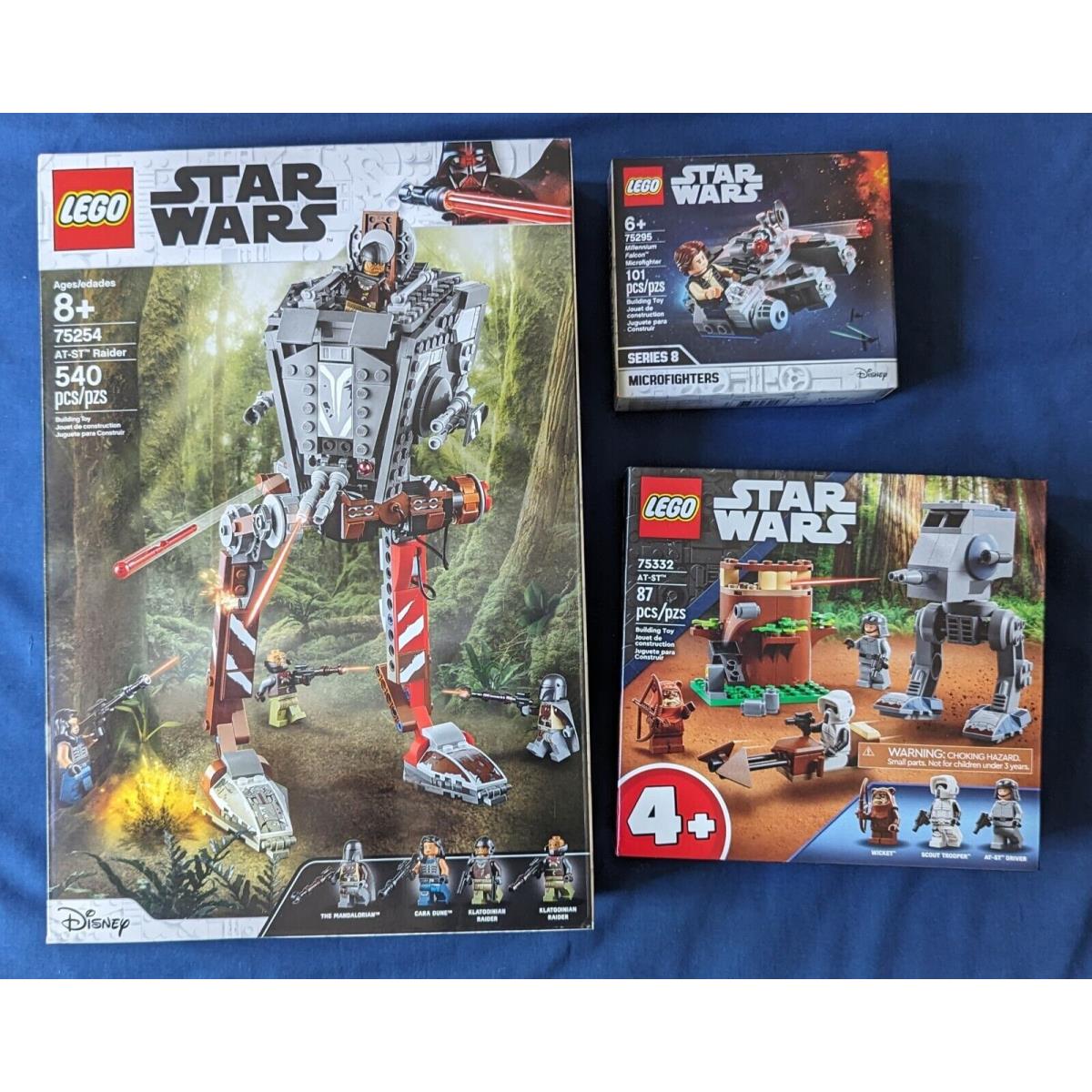 3 Lego Star Wars Sets At-st Raider 75254 At-st 75332 75295 Microfighter