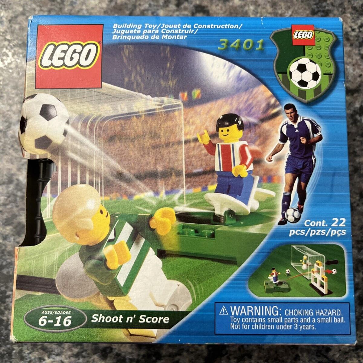 Lego 3401 Shoot n` Score Soccer Football Zinedine Zidane 2000 Rare