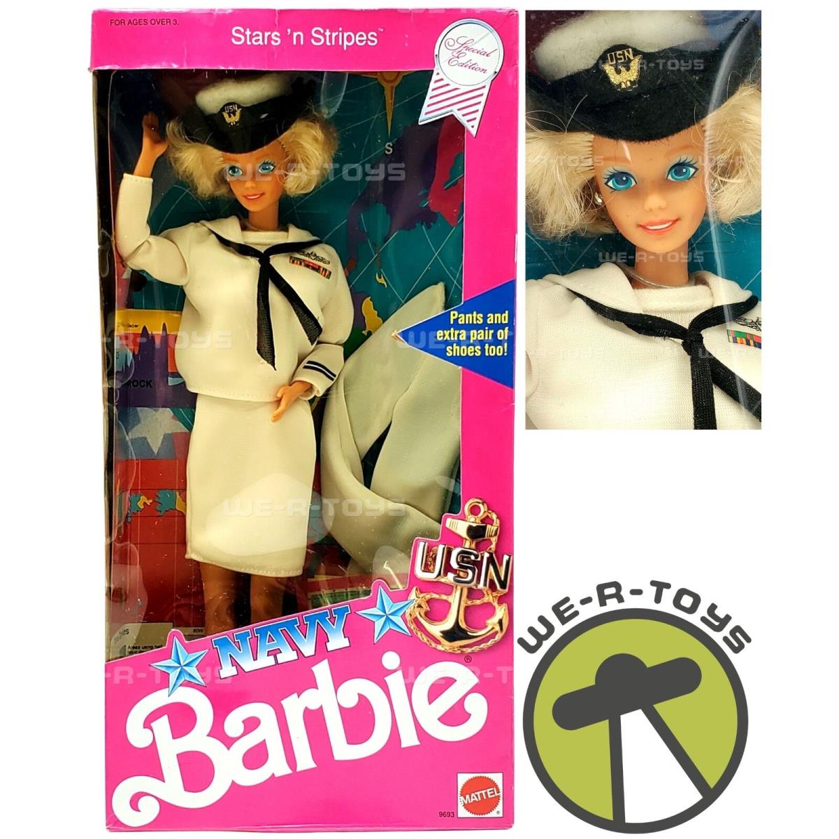 Barbie Stars `n Stripes Navy Doll 1990 Mattel 9693