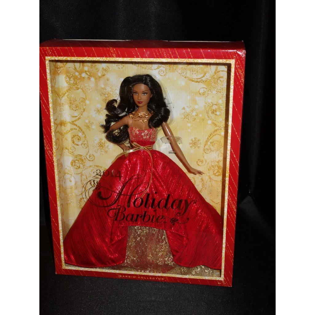 2014 Holiday Barbie Collector AA BDH14 Nrfb African American Holiday Barbie