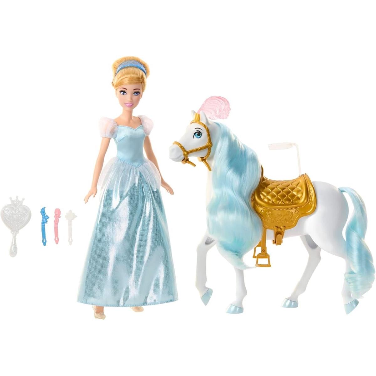 Mattel Disney Princess Cinderella Fashion Doll Horse with Saddle Brushable