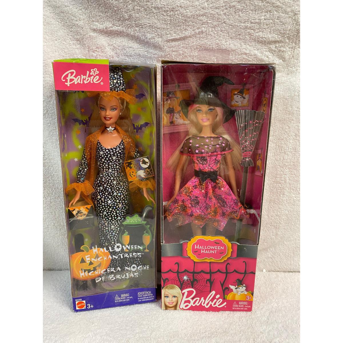 Two 2 Barbie Halloween Enchantress 2003 Haunt 2011