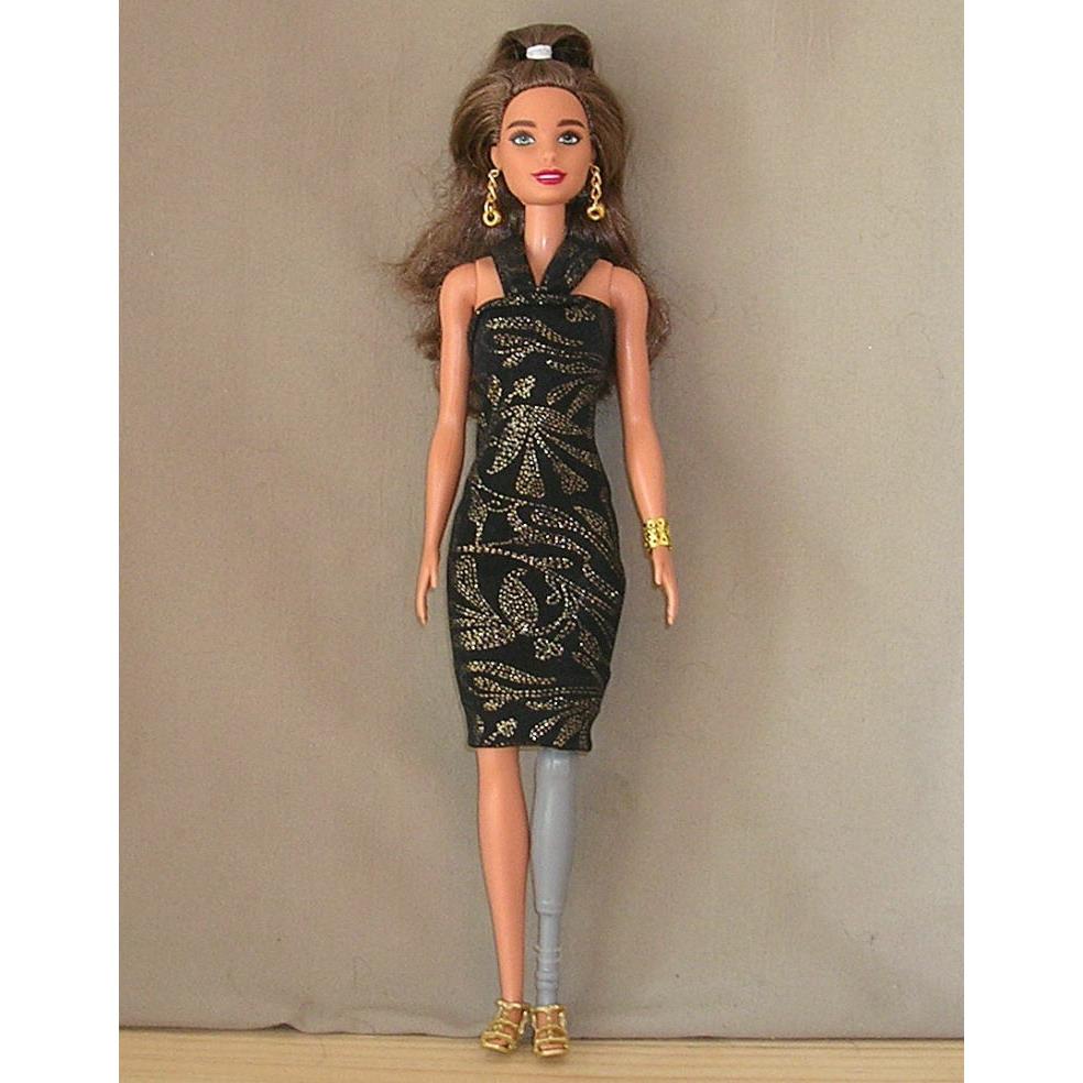 Barbie Fashionistas Doll 121 Prosthetic Leg Beautifully Redressed 2 Outfits R1