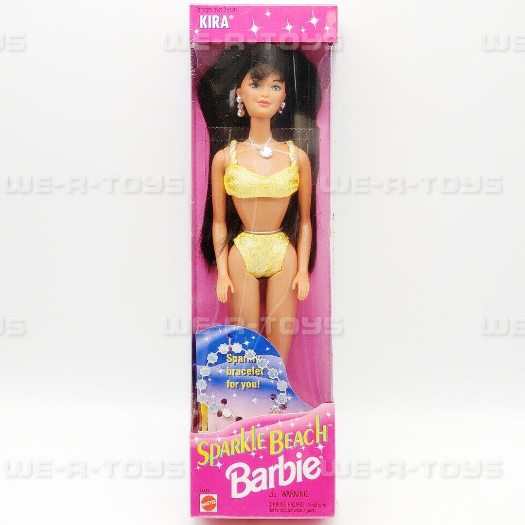 Barbie Sparkle Beach Kira Doll 1995 Mattel 14351 Shorter Straight Hair Nrfb