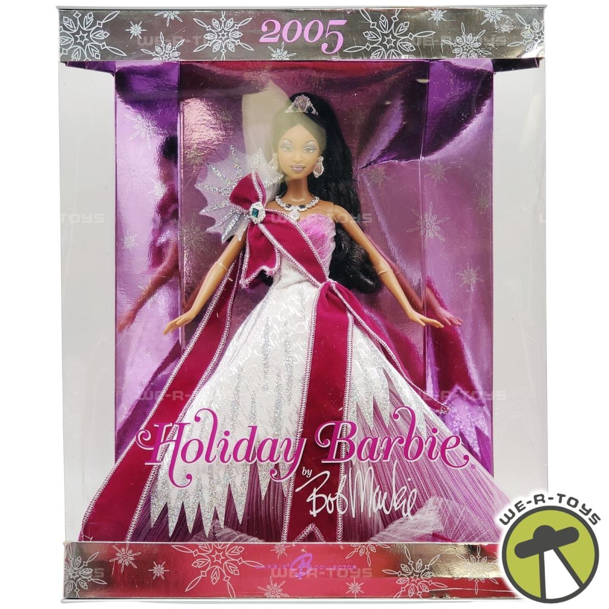 2005 Holiday African American Barbie Doll by Bob Mackie Mattel H0178