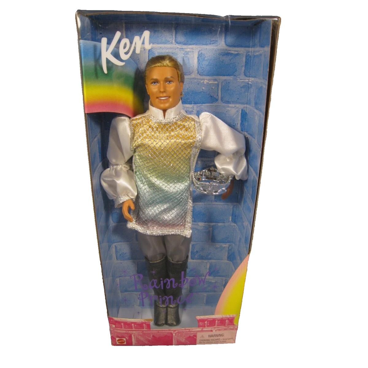 Ken Doll Rainbow Prince 26359 Rooted Blonde Hair Crown 1999 Barbie Nrfb