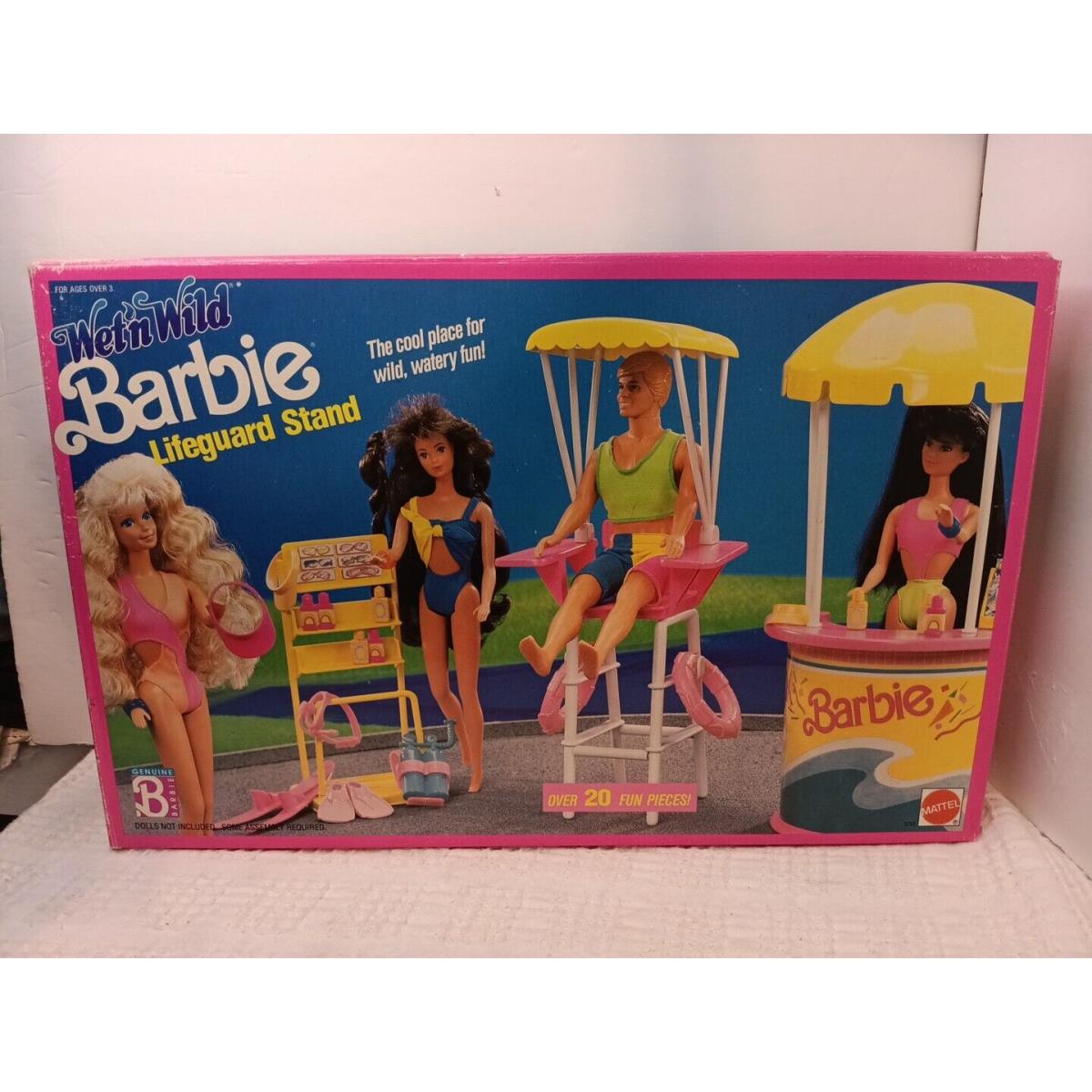 Mattel Wet N Wild Barbie Lifeguard Stand Playset 1989 Nrfb