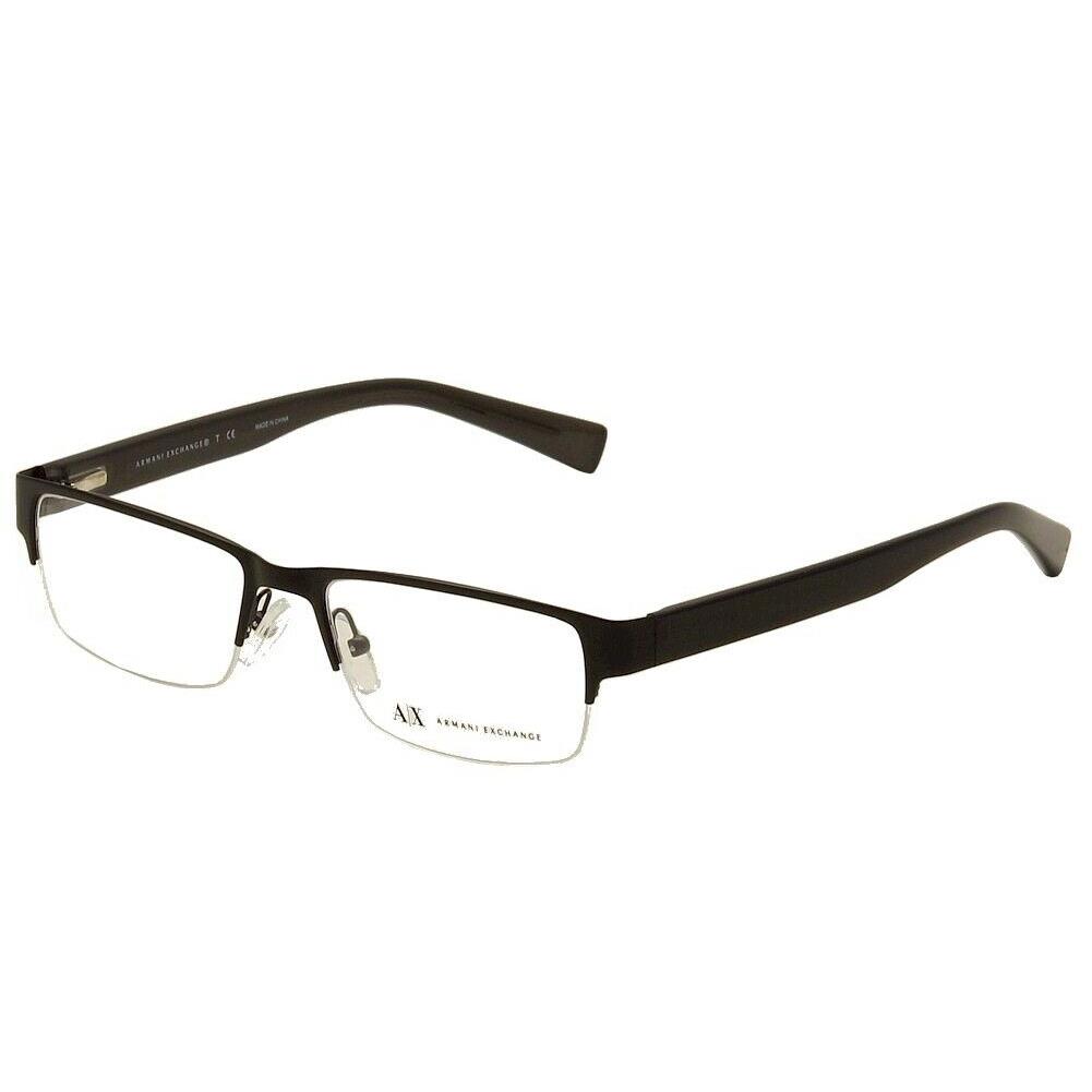 Armani Exchange Men`s Eyeglasses AX1015 AX/1015 6070 Black Optical Frame 52mm