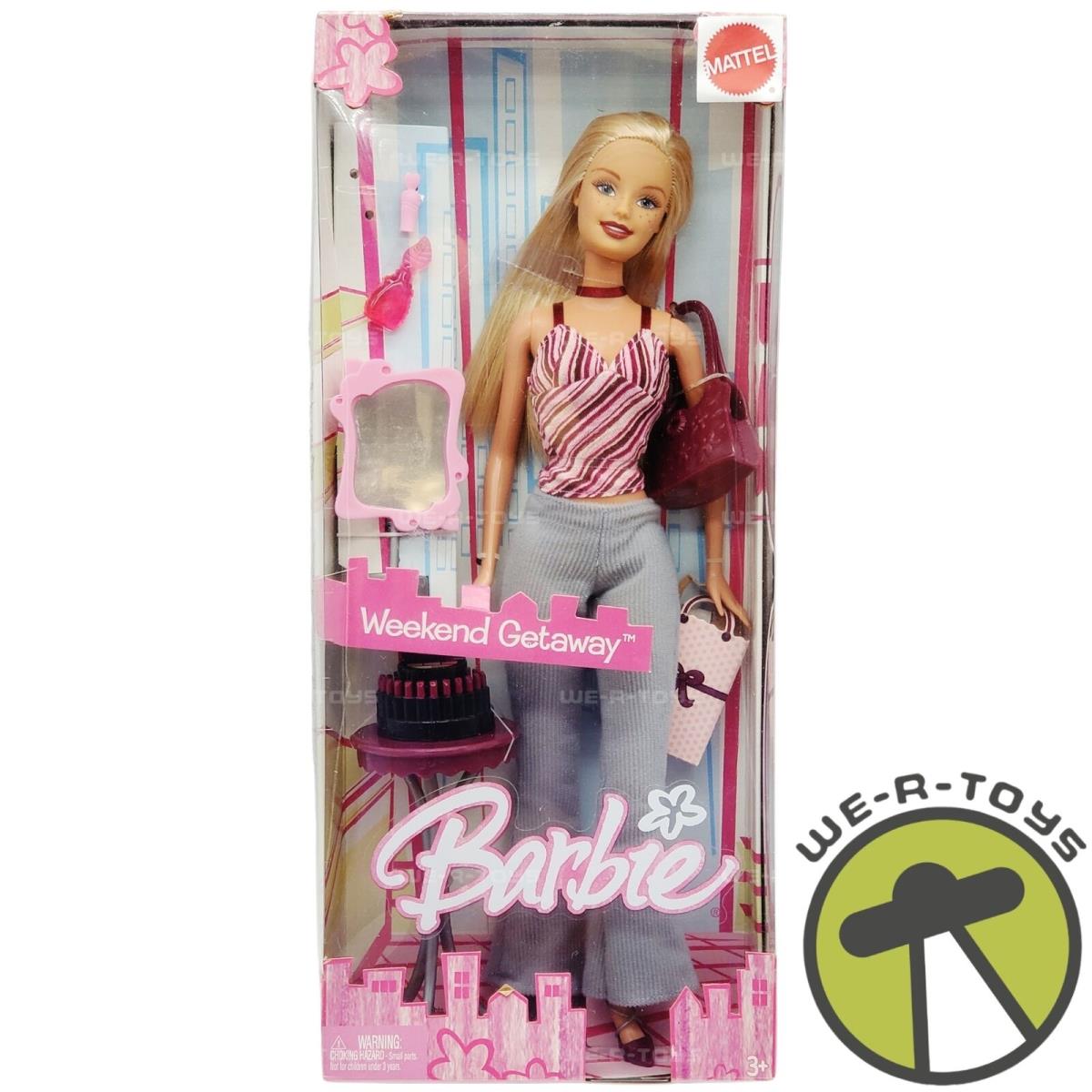 Barbie Weekend Get-away Doll Shopping Fun Blonde 2005 Mattel G8579 Nrfb