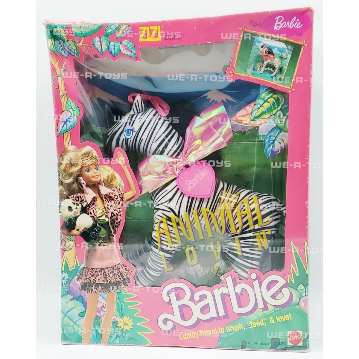 Animal Lovin` Barbie Zizi The Zebra w/ Pop-up Play Set Mattel 1393 Nrfb