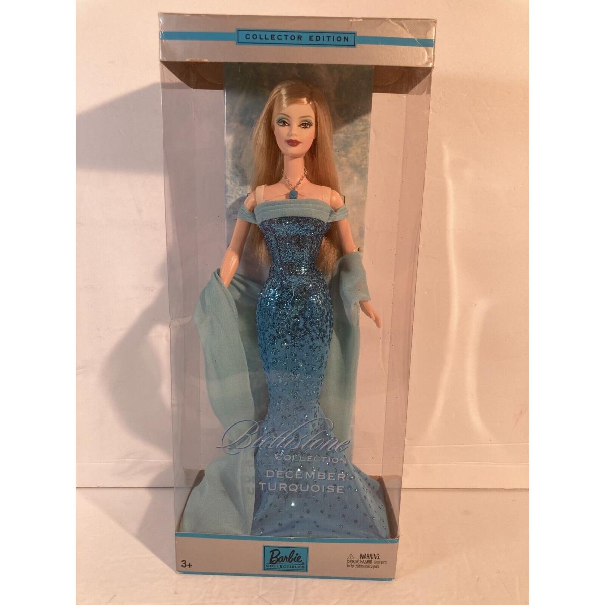 December Turquoise Barbie Doll Birthstone Collection Blonde 2002 Mattel C5330