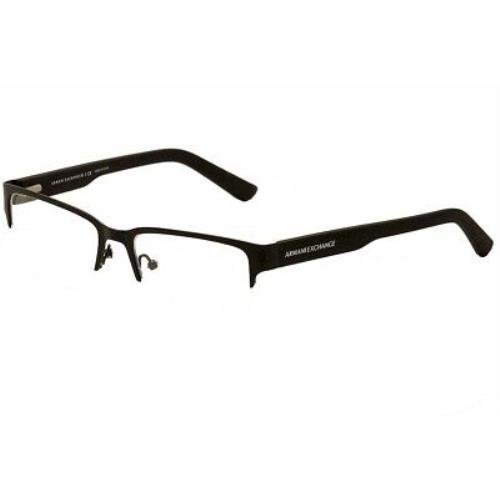 Armani Exchange Eyeglasses AX1014 1014 6063 Satin Matte Black Optical Frame 53mm