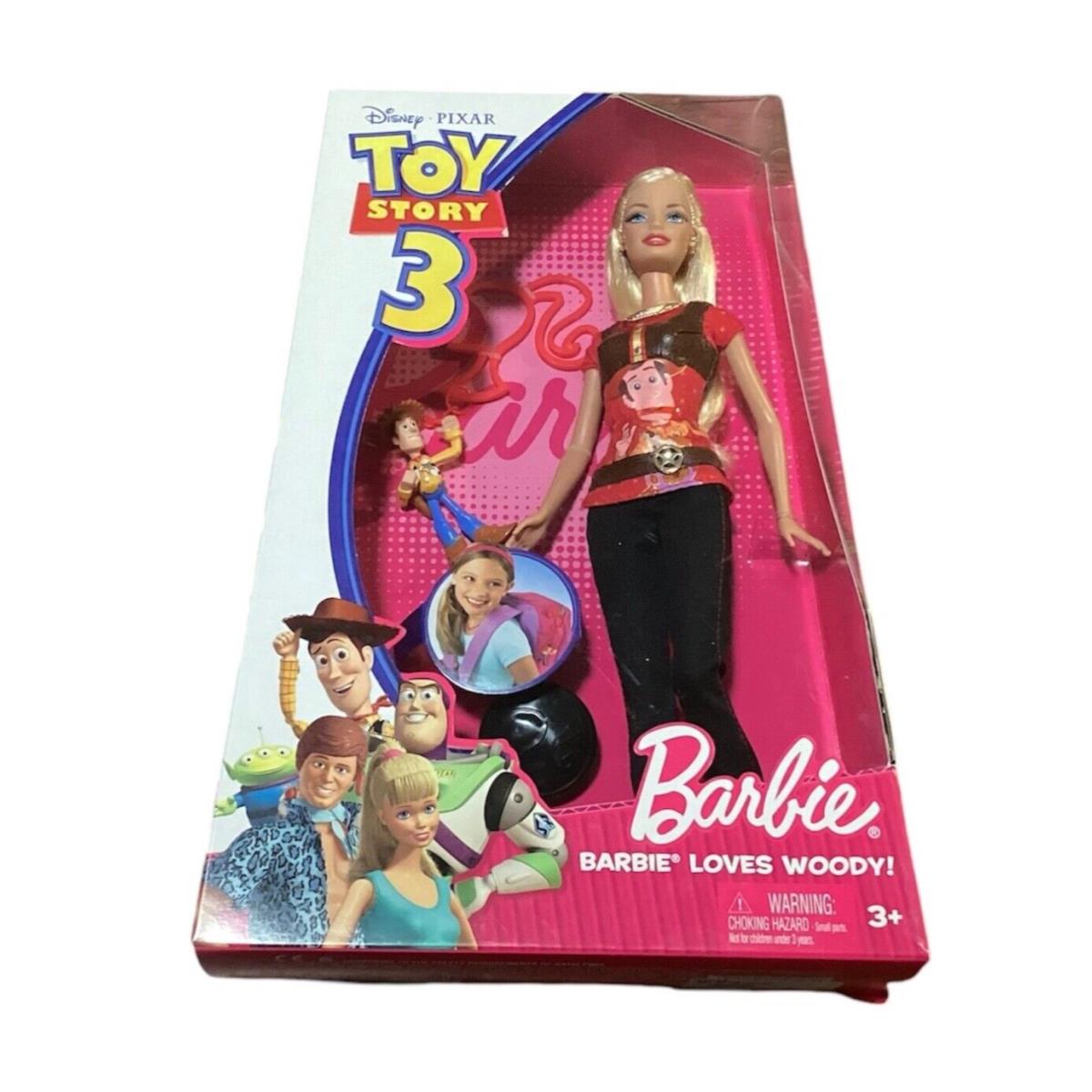 Mattel Disney Pixar Toy Story 3 Barbie Loves Woody Doll No. R4248 2010