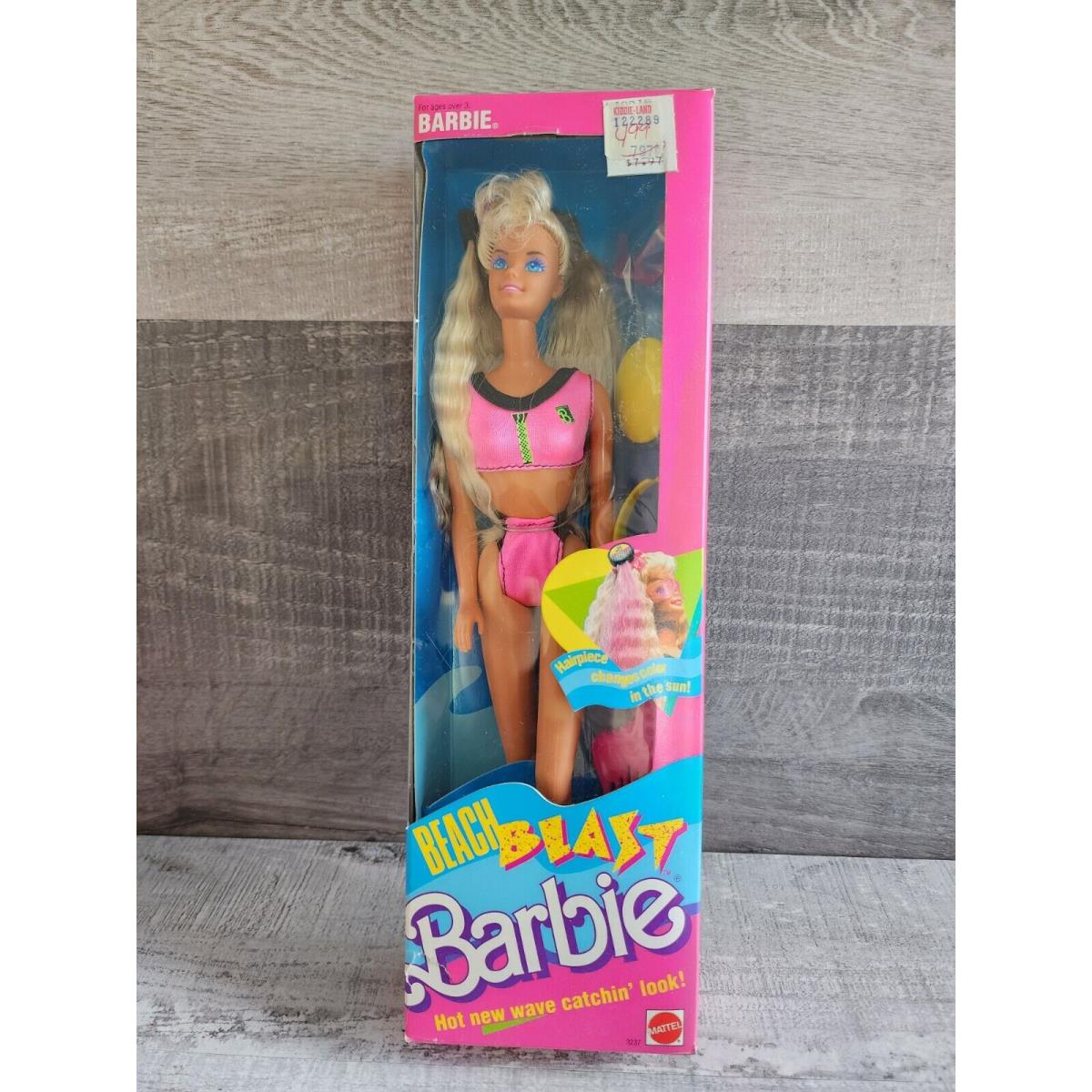 Nrfb Vtg 1989 Beach Blast Barbie Doll 3237 2 Mattel Hair Color Change Clip