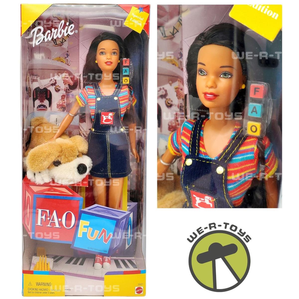 Barbie Fao Fun Doll Fao Schwarz Special Edition Brunette 1999 Mattel 26421 Nrfb