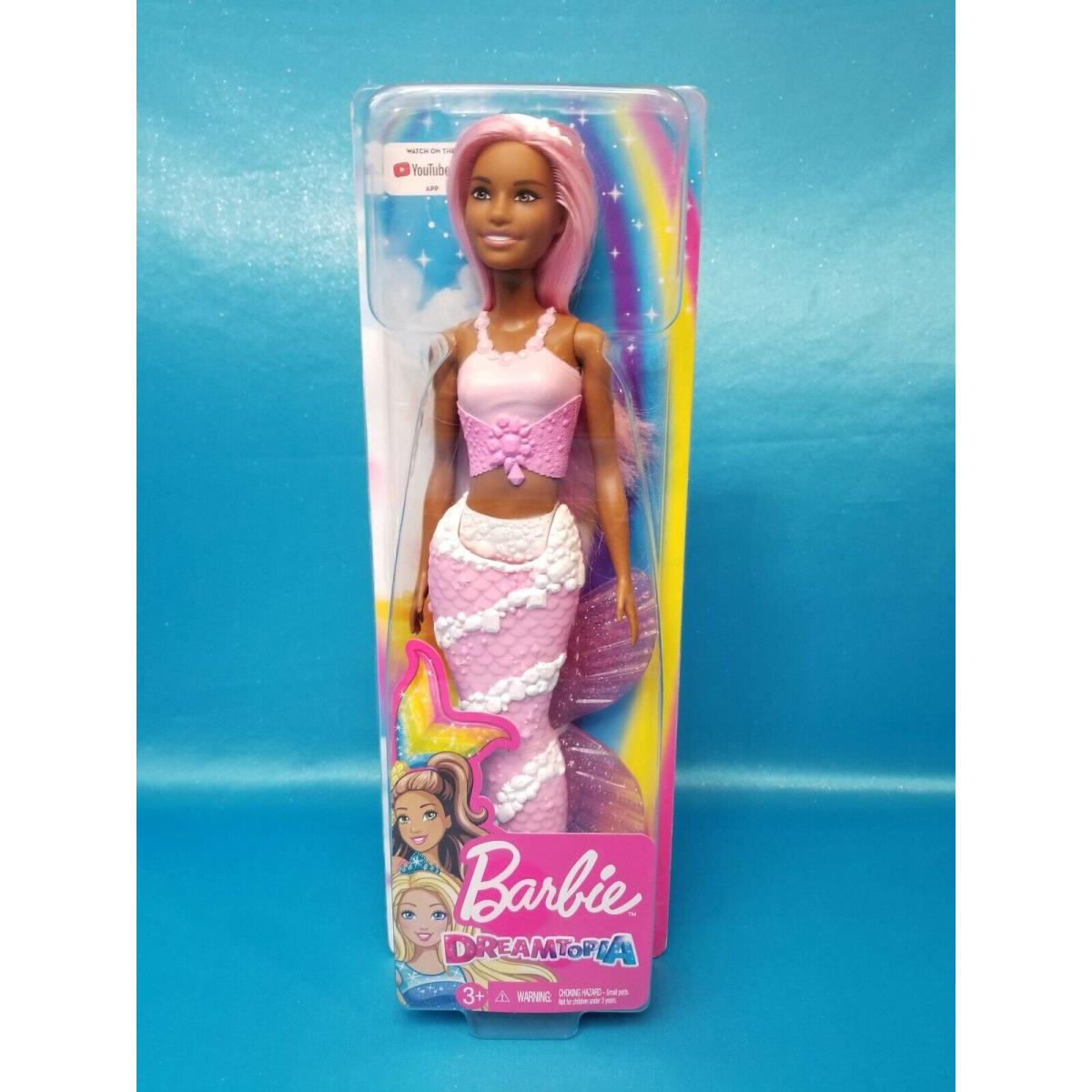 Barbie Dreamtopia Sparkle Mountain Mermaid African American Pink Hair Tail FXT10