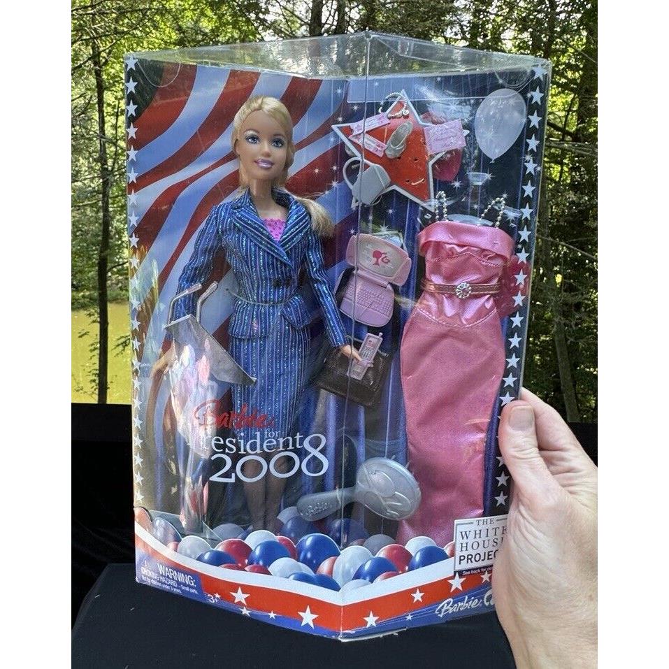 2008 Mattel Barbie For President Doll M6093 The White House Project Nrfb