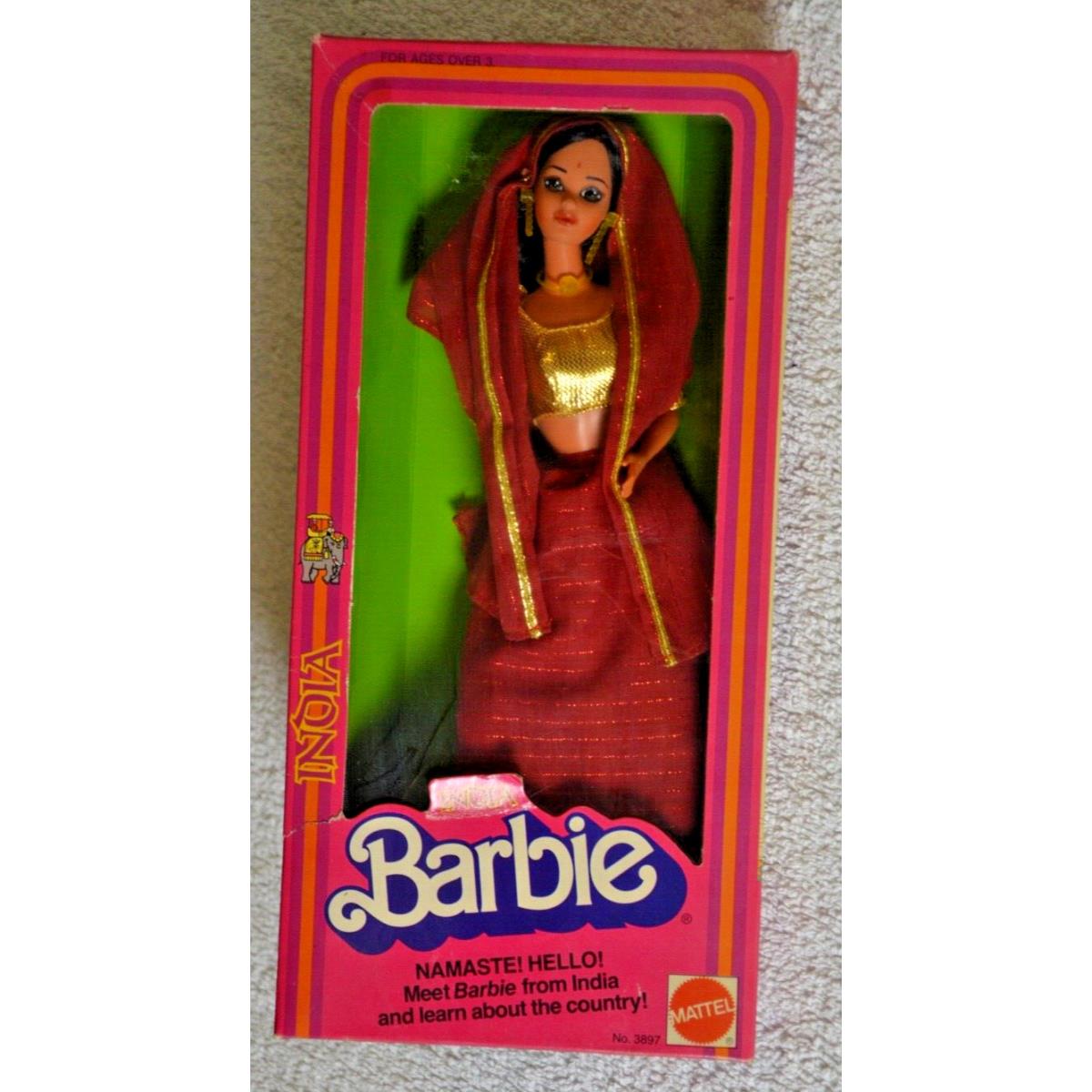 Barbie Dolls of The World Collection India Doll 1981 Mattel No. 3897 Nrfb