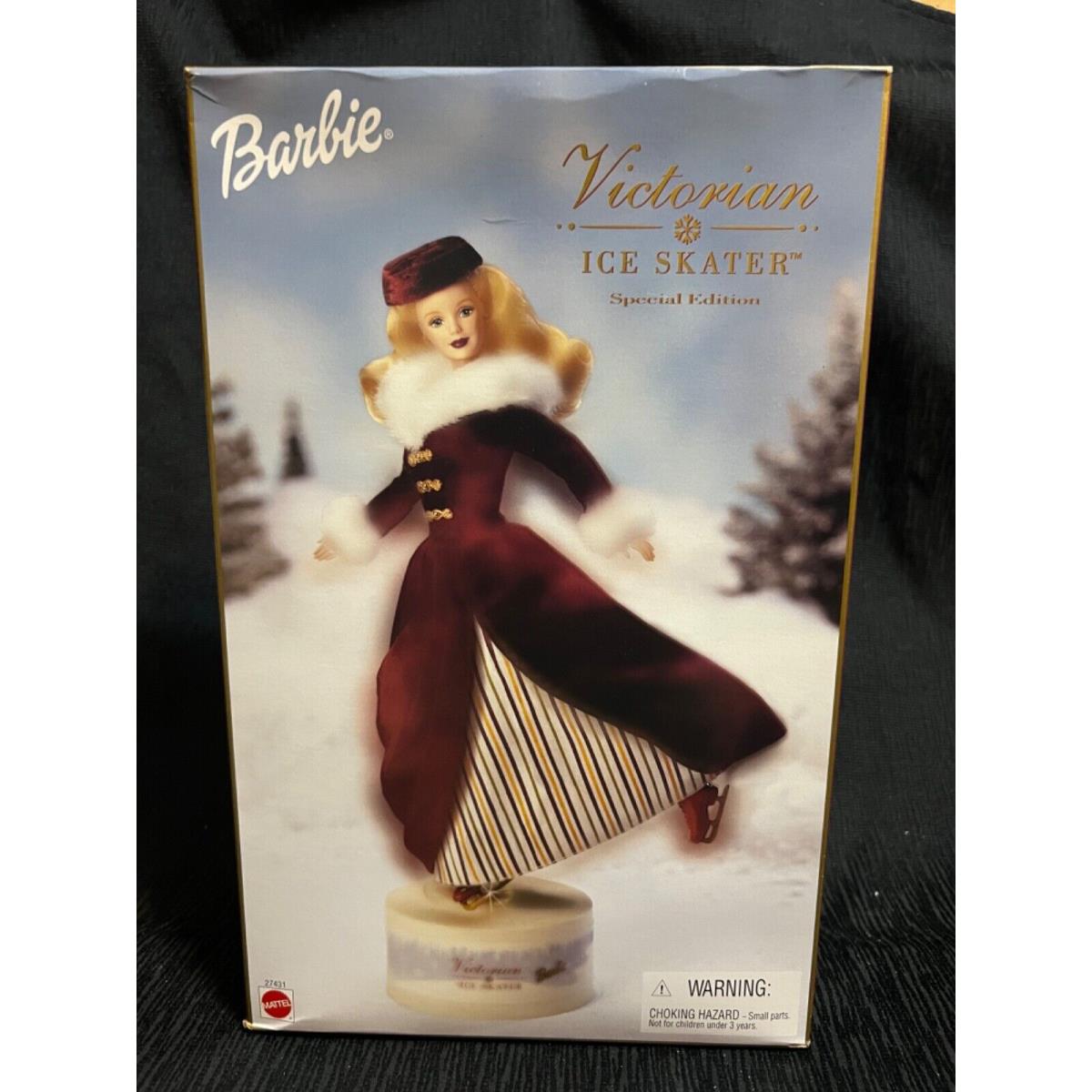 Mattel Avon Victorian Ice Skater Barbie Special Edition Music Box Mib