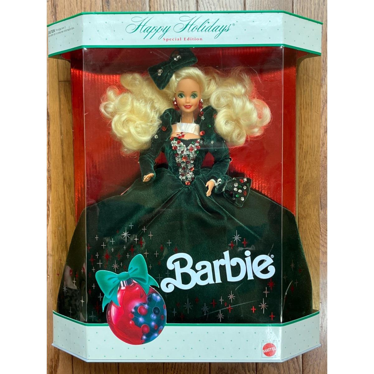 Vintage Mattel 1991 Happy Holiday Special Edition Barbie Nrfb Wonderful